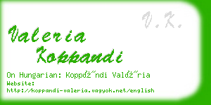 valeria koppandi business card